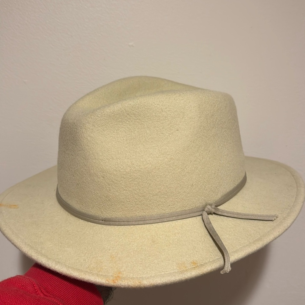 Cream color Brixton Wide Brim Hat